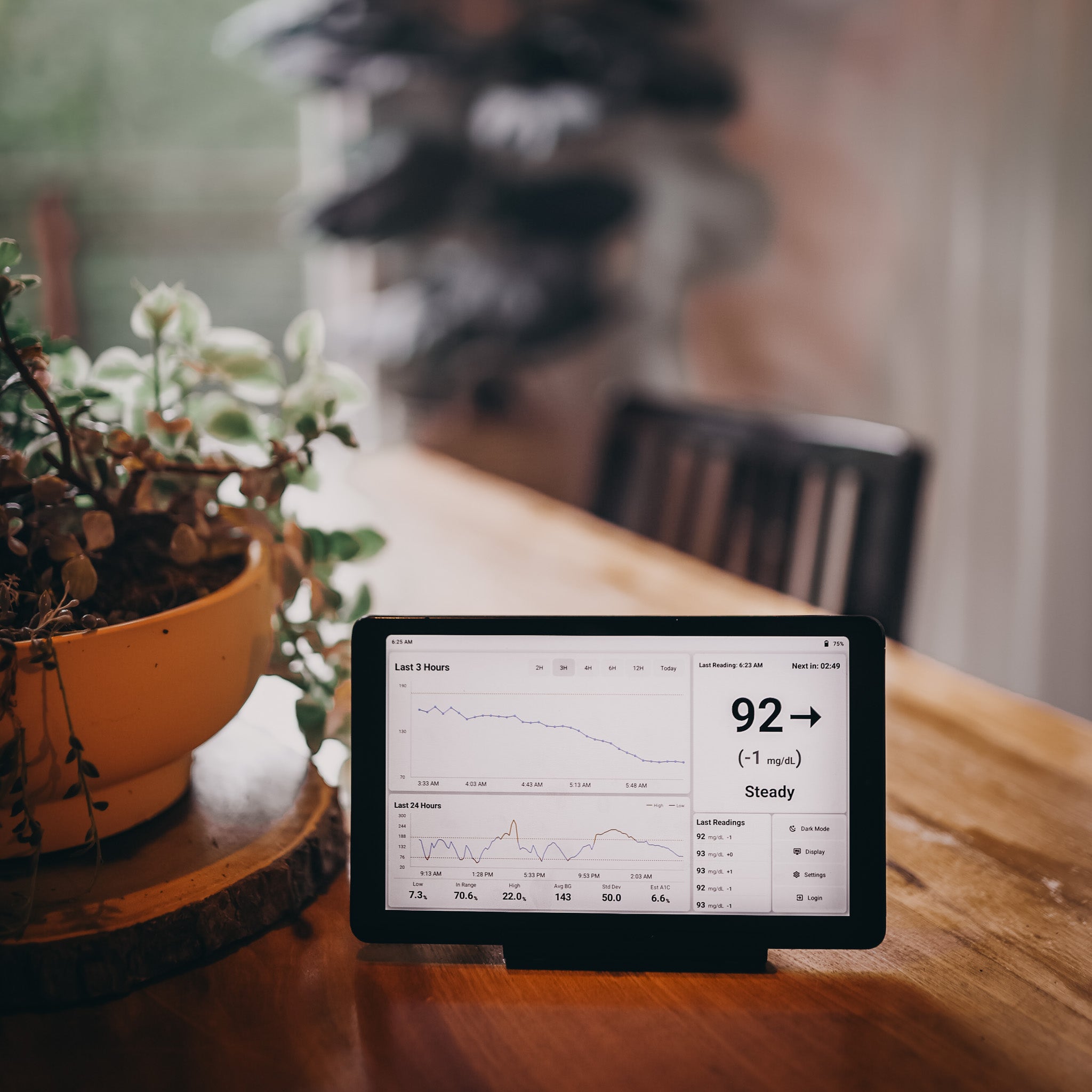 Display brightness on Glucose Display